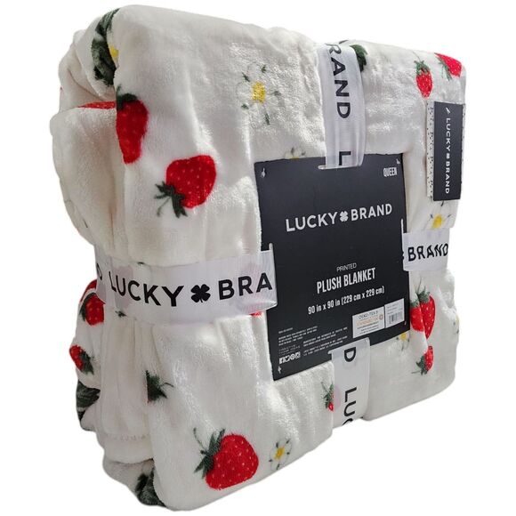 Lucky Brand Queen Size Spring Floral Garden Cozy Plush Blanket 90x90in Multi‎ - Picture 8 of 10